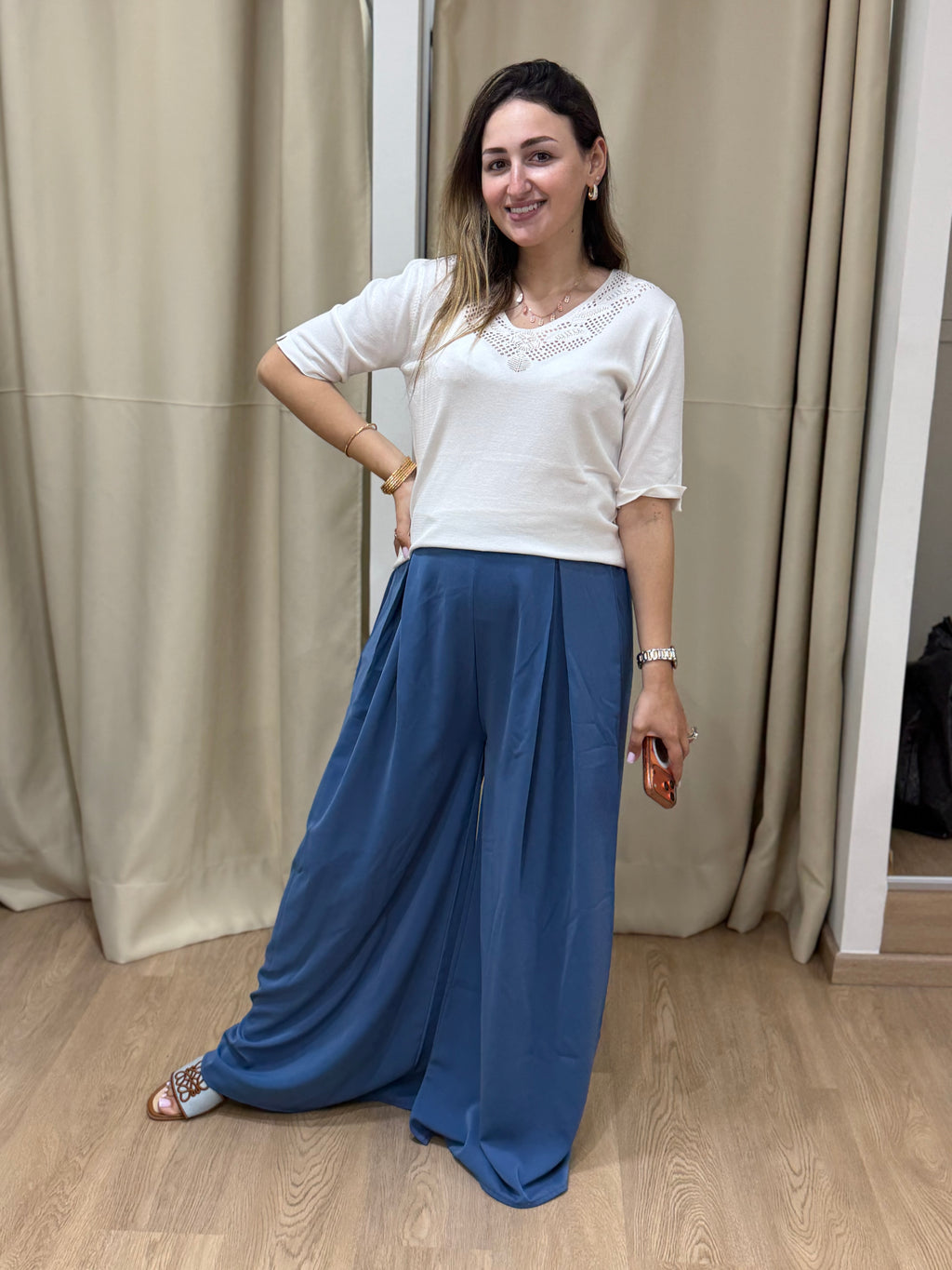 Pantalon crêpe