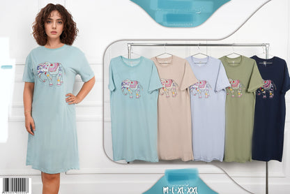 Robe coton éléphant