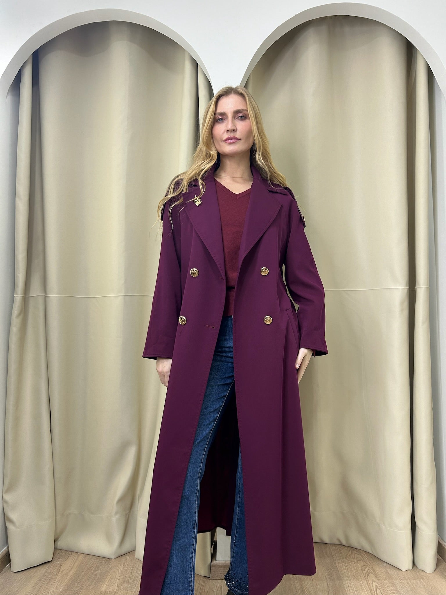 Trench Coat MaxMara Bordeau