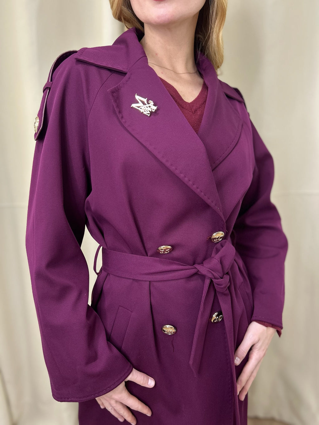 Trench Coat MaxMara Bordeau