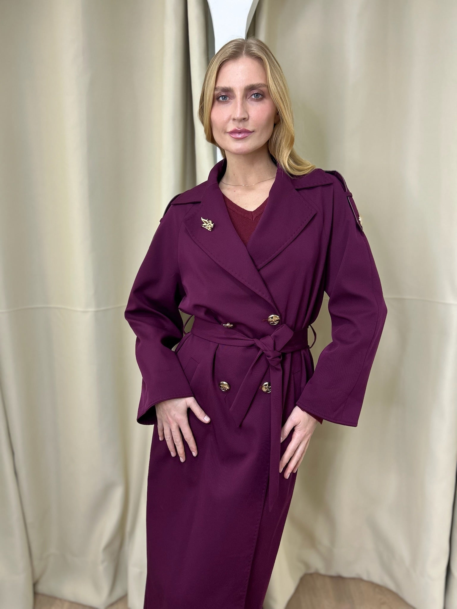 Trench Coat MaxMara Bordeau