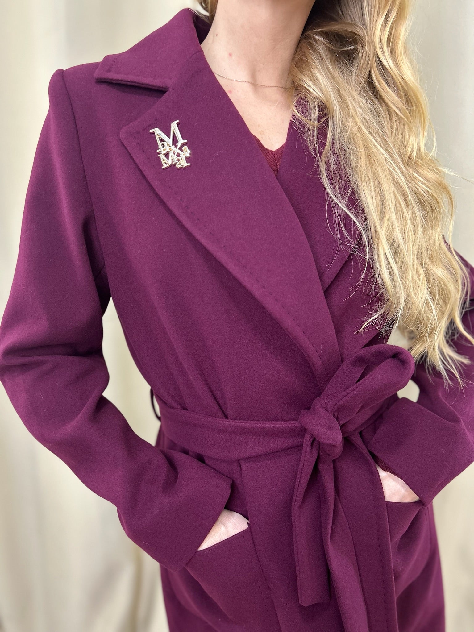 Manteau en cachemire MaxMara Bordeau