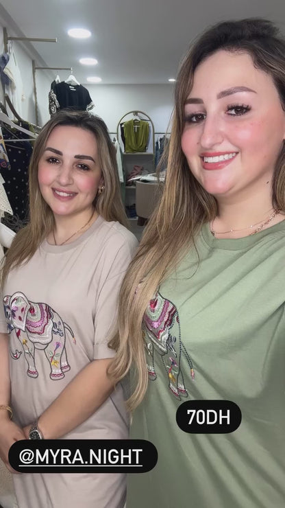 Robe coton éléphant